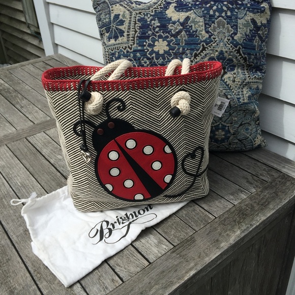 NWT Brighton Dotty Lady bug tote - Picture 5 of 5
